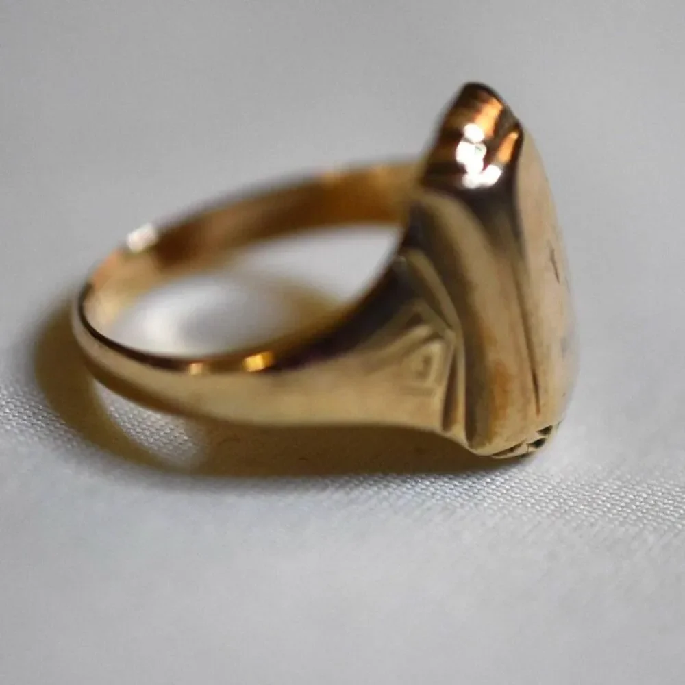 1940's 10K Gold 4gm Terryberry Minimalist Size 9.5 Unisex Casual Ring